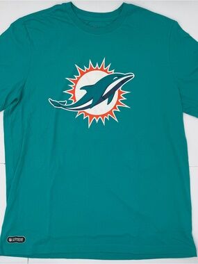 NFL Team apparel New Era Teal Miami Dolphin Logo Short Sleeve Tee